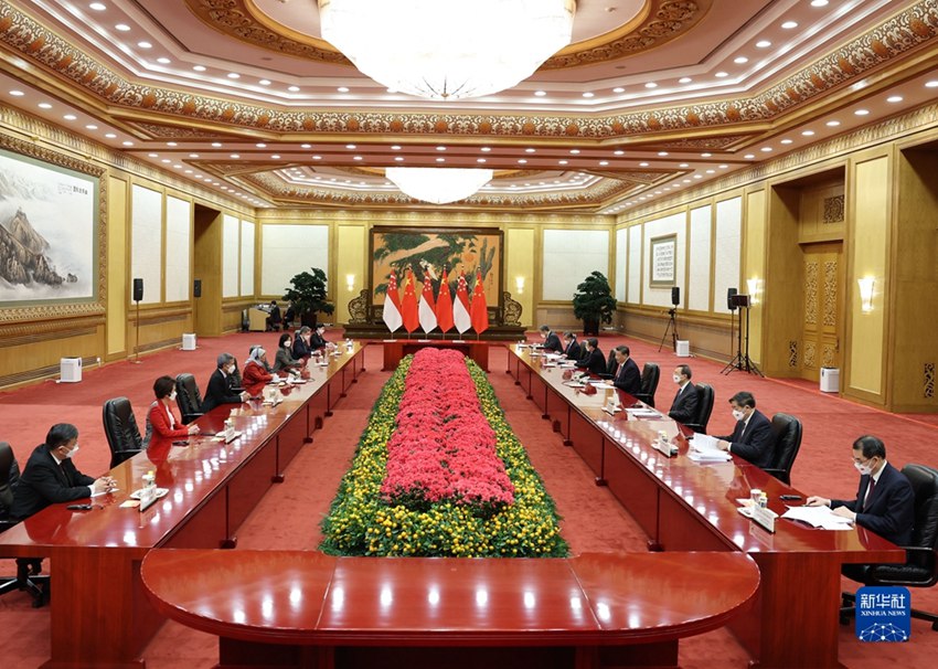 시진핑 주석, 할리마 야콥 싱가포르 대통령과 회담