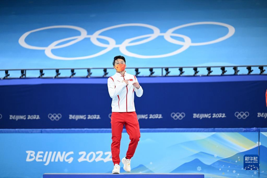 [올림픽] 쇼트트랙 남자1000m 결승전, 런쯔웨이 금메달 