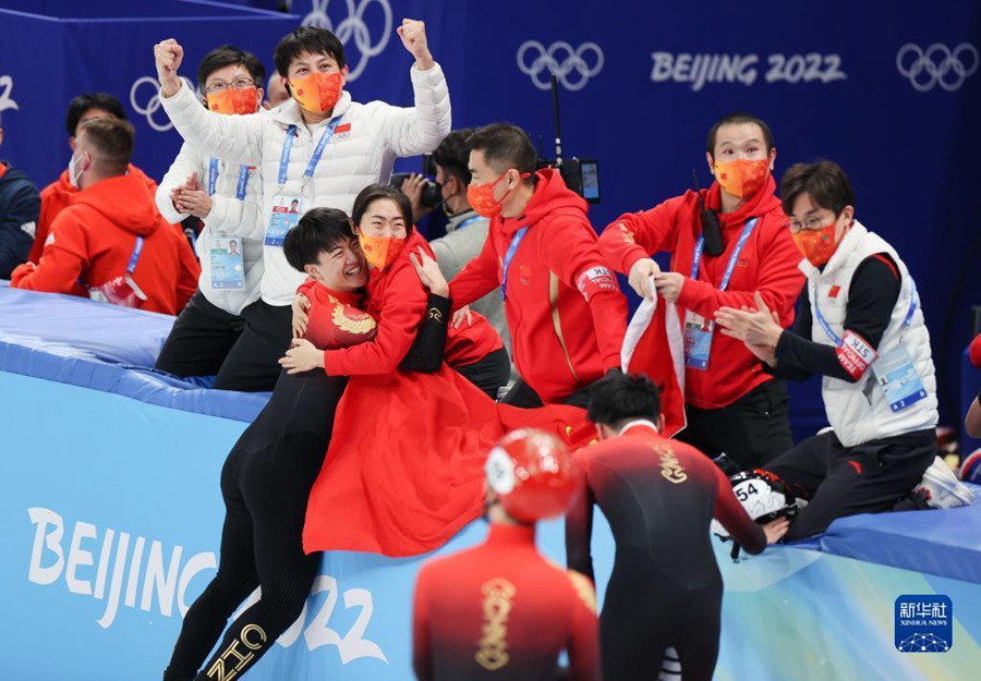 [올림픽] 쇼트트랙 남자1000m 결승전, 런쯔웨이 금메달 