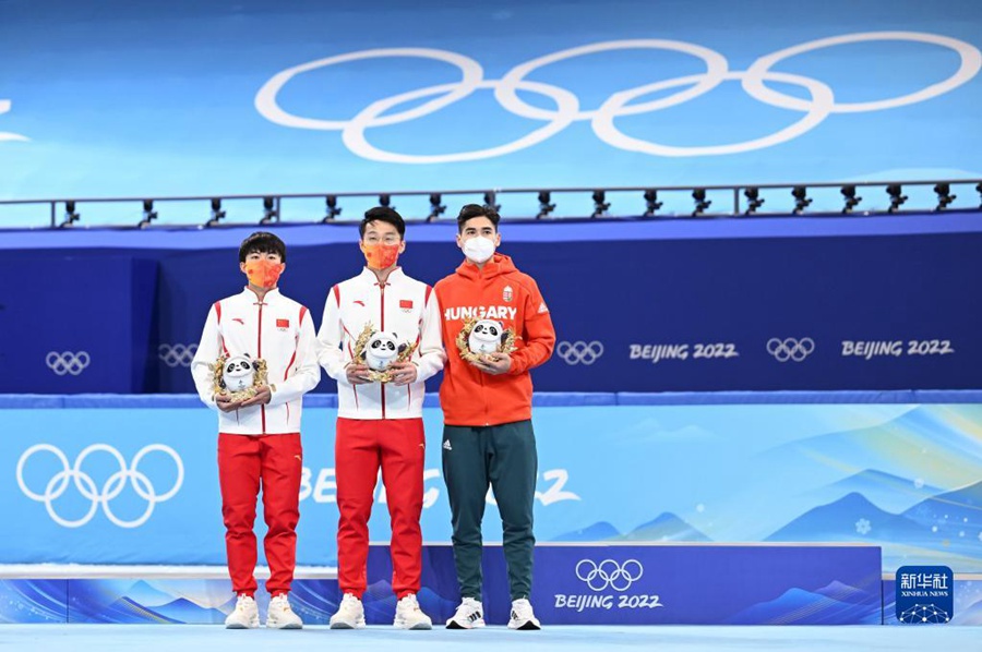 [올림픽] 쇼트트랙 남자1000m 결승전, 런쯔웨이 금메달 
