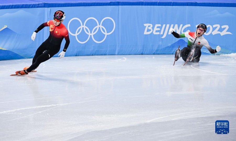 [올림픽] 쇼트트랙 남자1000m 결승전, 런쯔웨이 금메달 
