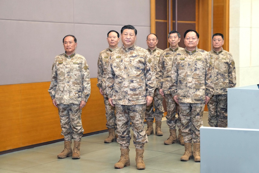 시진핑 주석, 군사위원회 합동작전지휘센터 시찰