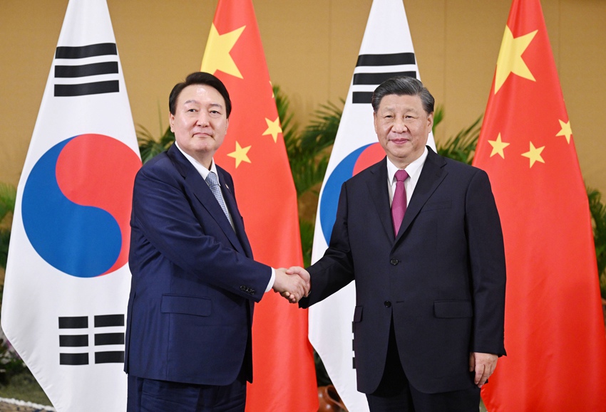 시진핑 주석, 윤석열 한국 대통령과 회담