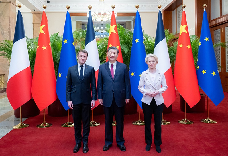 시진핑 주석, 마크롱 프랑스 대통령-폰데어라이엔 EU 집행위원장과 中-佛-EU 3자 회담 개최