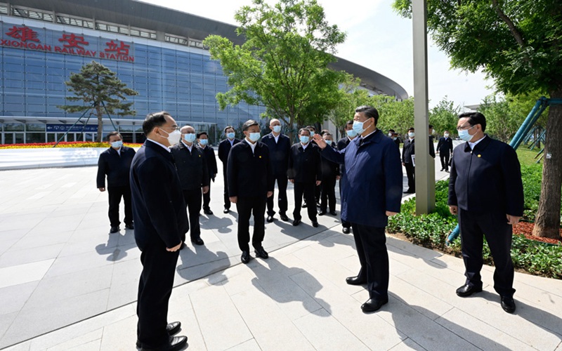 시진핑 주석, 슝안신구 시찰 및 좌담회 주재