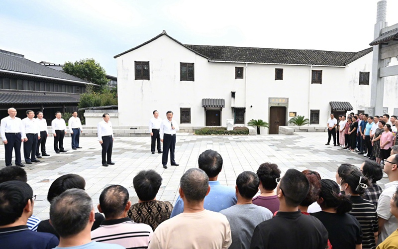 시진핑 주석, 저장성 사오싱시 시찰