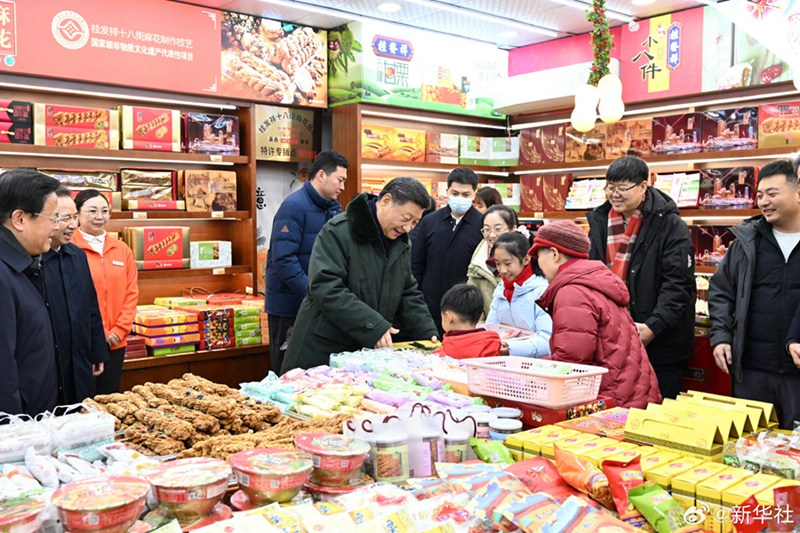 시진핑 주석, 춘제 앞두고 톈진 시찰…기층 간부들과 주민 위문