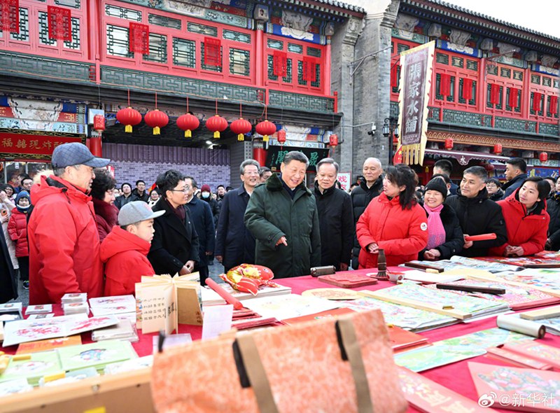 시진핑 주석, 춘제 앞두고 톈진 시찰…기층 간부들과 주민 위문