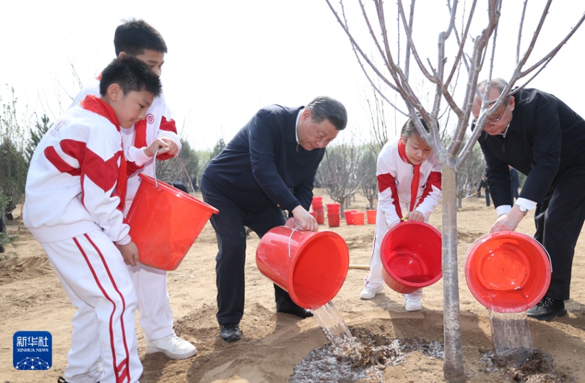 시진핑 등 당과 국가 지도자, 베이징서 나무심기 행사 참석