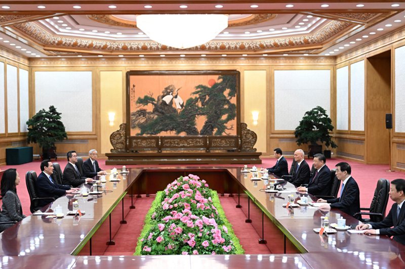 시진핑 총서기, 마잉주 일행 접견