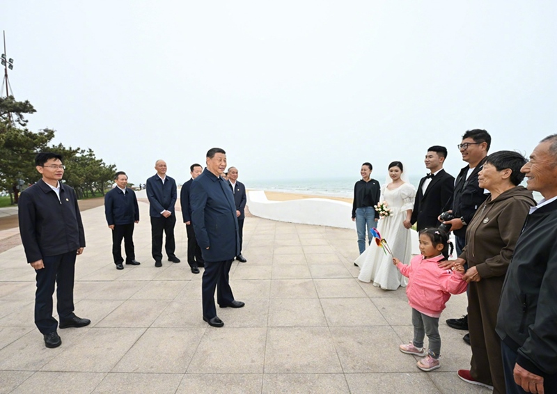 시진핑 주석, 산둥성 르자오시 시찰 나서