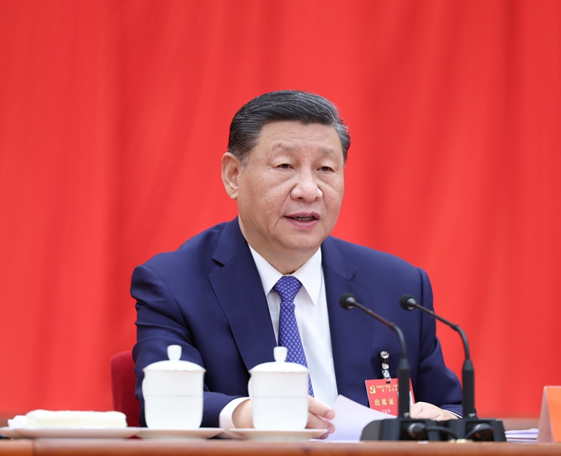 시진핑(習近平) 중앙위원회 총서기가 연설을 하고 있다.