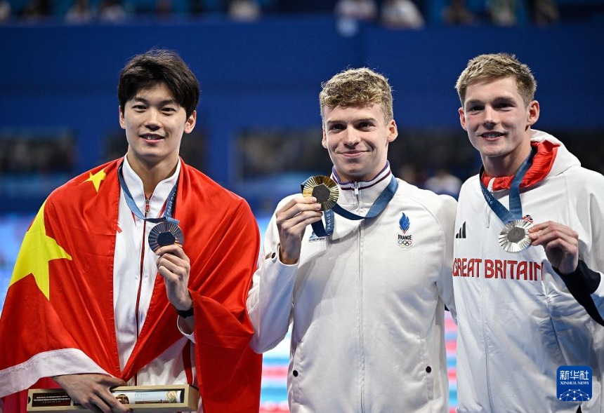 [파리올림픽] 中 왕순, 남자 200m 개인혼영 동메달...“최선을 다했기에 여한이 없다”