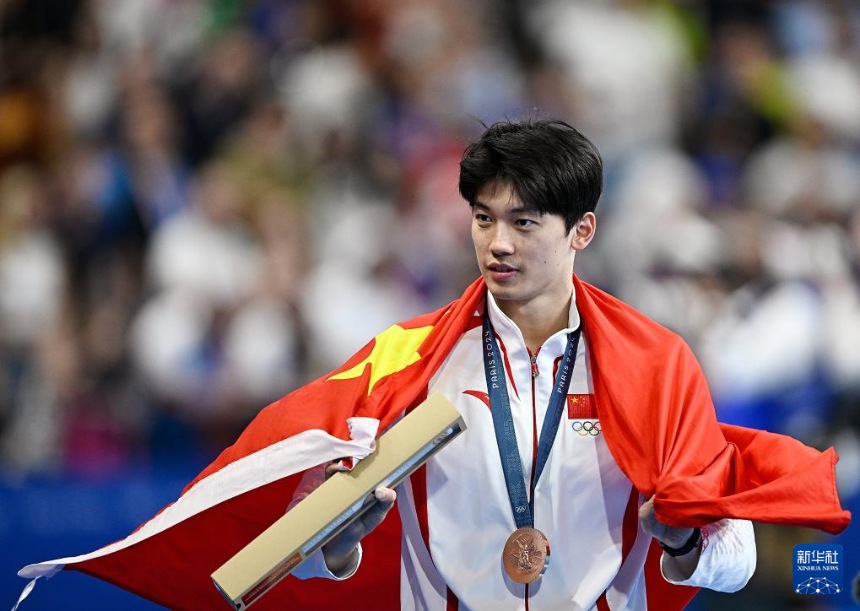 [파리올림픽] 中 왕순, 남자 200m 개인혼영 동메달...“최선을 다했기에 여한이 없다”