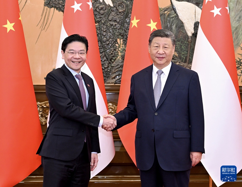 시진핑 주석, 로런스 웡 싱가포르 총리와 회담
