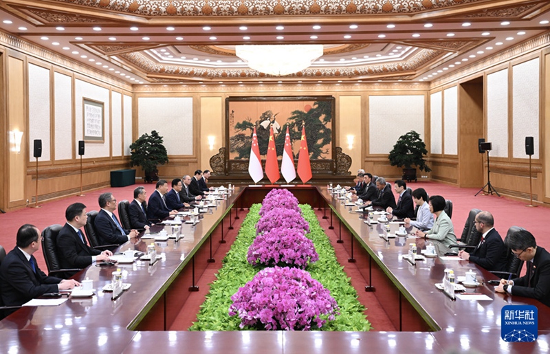시진핑 주석, 로런스 웡 싱가포르 총리와 회담
