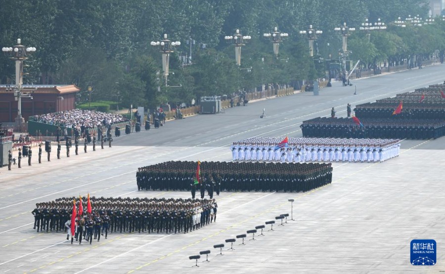 중국 인민 항일전쟁 및 세계 반파시스트 전쟁 승리 80주년 기념 대회 베이징서 개최…중국군대, 위풍당당!