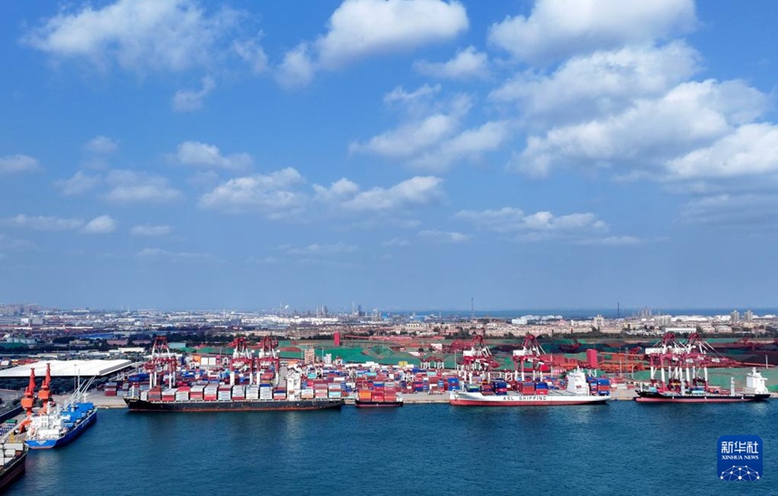 산둥 항구 칭다오항, 중-한-일 해상 물류 대통로 구축