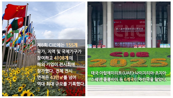 역대 최대 규모! 제8회 중국국제수입박람회 9대 하이라이트제8회 중국국제수입박람회(CIIE, 이하 수입박람회)가 5일부터 10일까지 상하이에서 개최된다. 올해로 8년 연속 열린 수입박람회에는 어떤 새로운 특징과 하이라이트가 있는지 살펴보자. 더보기>