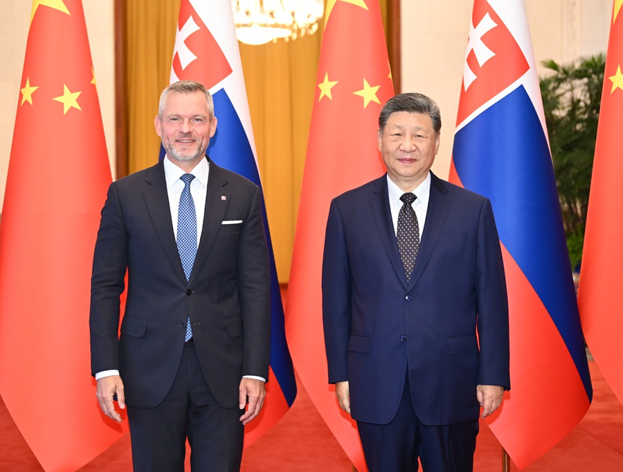 시진핑 주석, 슬로바키아 대통령과 회담