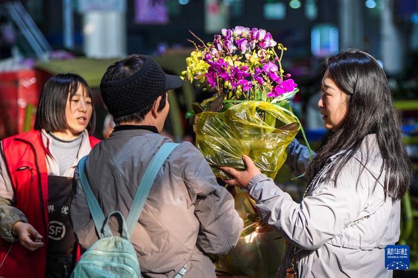 ‘아시아의 꽃 도시’ 윈난 쿤밍, 설맞이 꽃시장 ‘활짝’