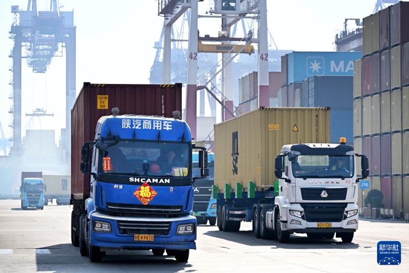 中 산둥항구 칭다오항, 춘제 연휴 특별 작업 전력 가동